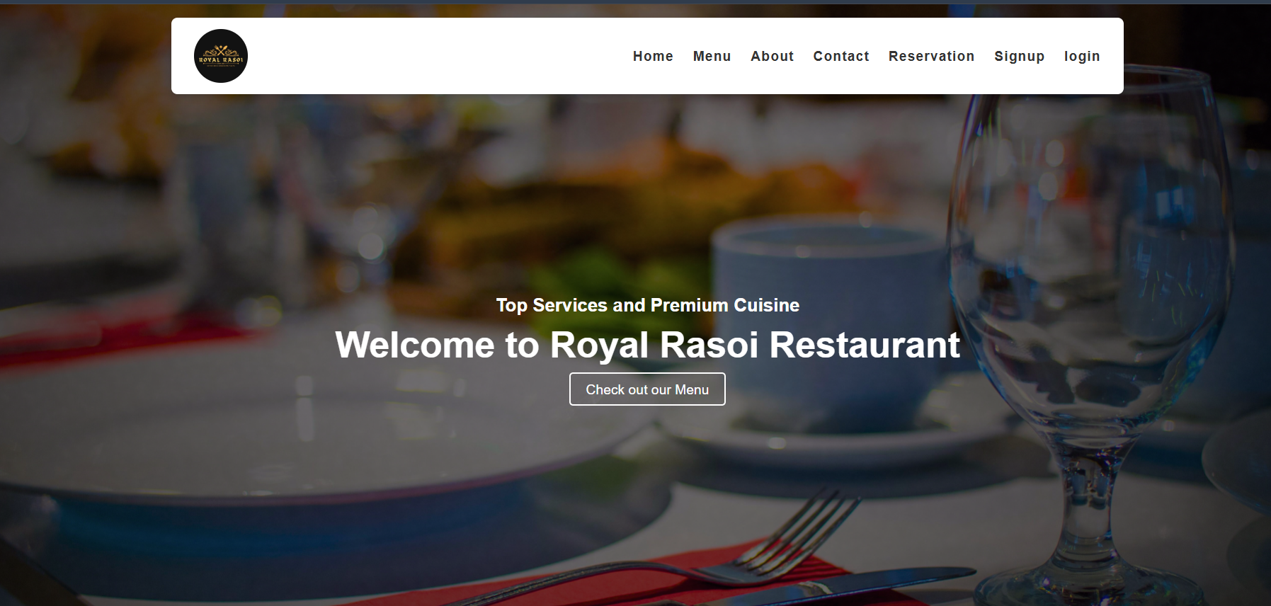 Royal Rasoi | A-restaurant-website